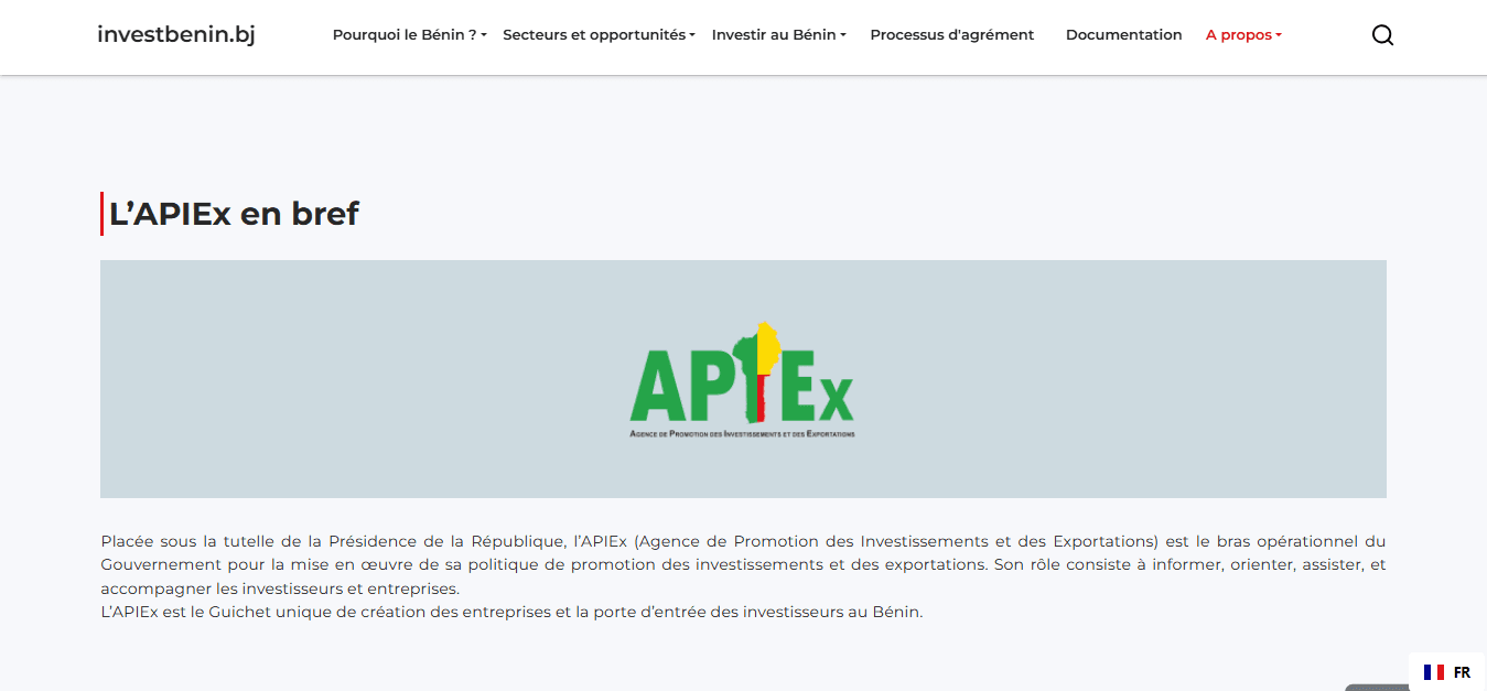 APIEX — Agence de Promotion des Investissements